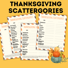 Load image into Gallery viewer, Thanksgiving Scattergories for Kids, Family and Classroom
