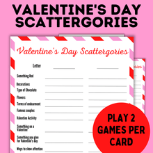 Load image into Gallery viewer, Valentine&#39;s Day Scattergories for Kids and Family
