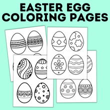 Load image into Gallery viewer, Easter Egg Coloring Pages | Easter Coloring Pages | Easter Activity | Easter Craft | Craft for Kids | Classroom Activity | Party Activity
