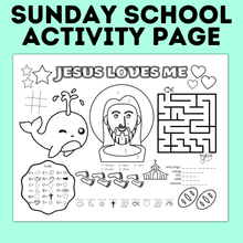Load image into Gallery viewer, Christ Activity Page for Sunday School for Kids
