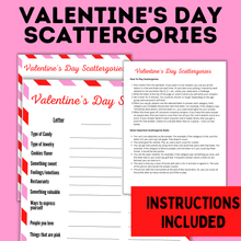 Load image into Gallery viewer, Valentine&#39;s Day Scattergories for Kids and Family
