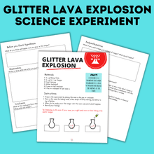 Load image into Gallery viewer, Science for Kids | Science Worksheet for Glitter Lava Explosion | Kids Science Experiment
