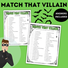 Load image into Gallery viewer, Halloween Match that Villain | Halloween Party Games

