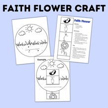 Load image into Gallery viewer, Faith Flower Craft for Kids | Sunday School Craft | Faith Craft
