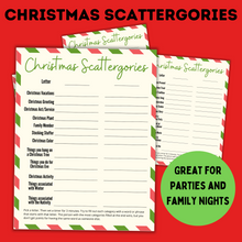 Load image into Gallery viewer, Christmas Scattergories | Christmas Game for Kids | Kids Games
