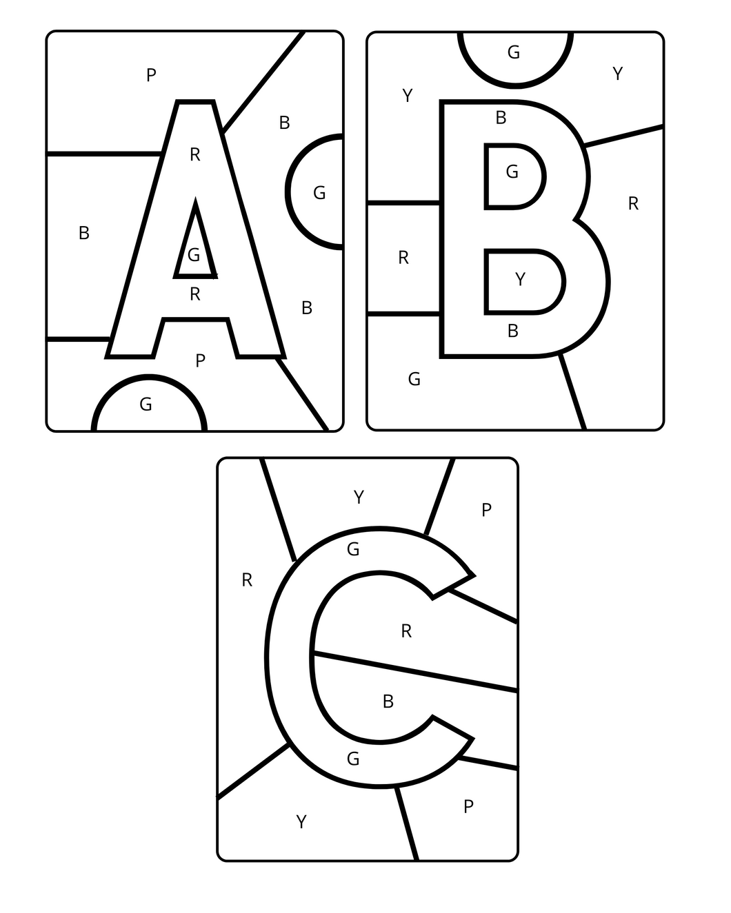 Alphabet Paint by Number (Letter)