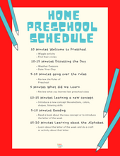 Load image into Gallery viewer, FREE Easy Home Preschool Schedule
