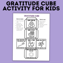 Load image into Gallery viewer, Gratitude Cube for Kids | Gratitude Activity
