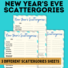 Load image into Gallery viewer, New Year&#39;s Eve Scattergories | New Years Eve Game
