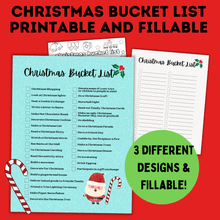 Load image into Gallery viewer, Christmas Bucket List for Kids and Family | Christmas Activities
