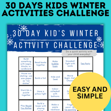 Load image into Gallery viewer, 30 Days of Winter Activities for Kids | Winter Challenge | Winter Activities | Indoor Activities
