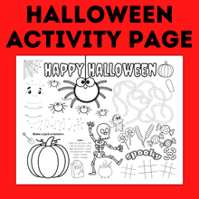 Load image into Gallery viewer, Halloween Activity Page for Toddlers and Kids
