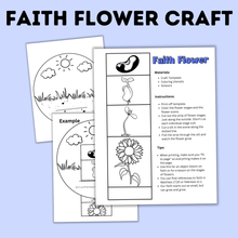 Load image into Gallery viewer, Faith Flower Craft for Kids | Sunday School Craft | Faith Craft
