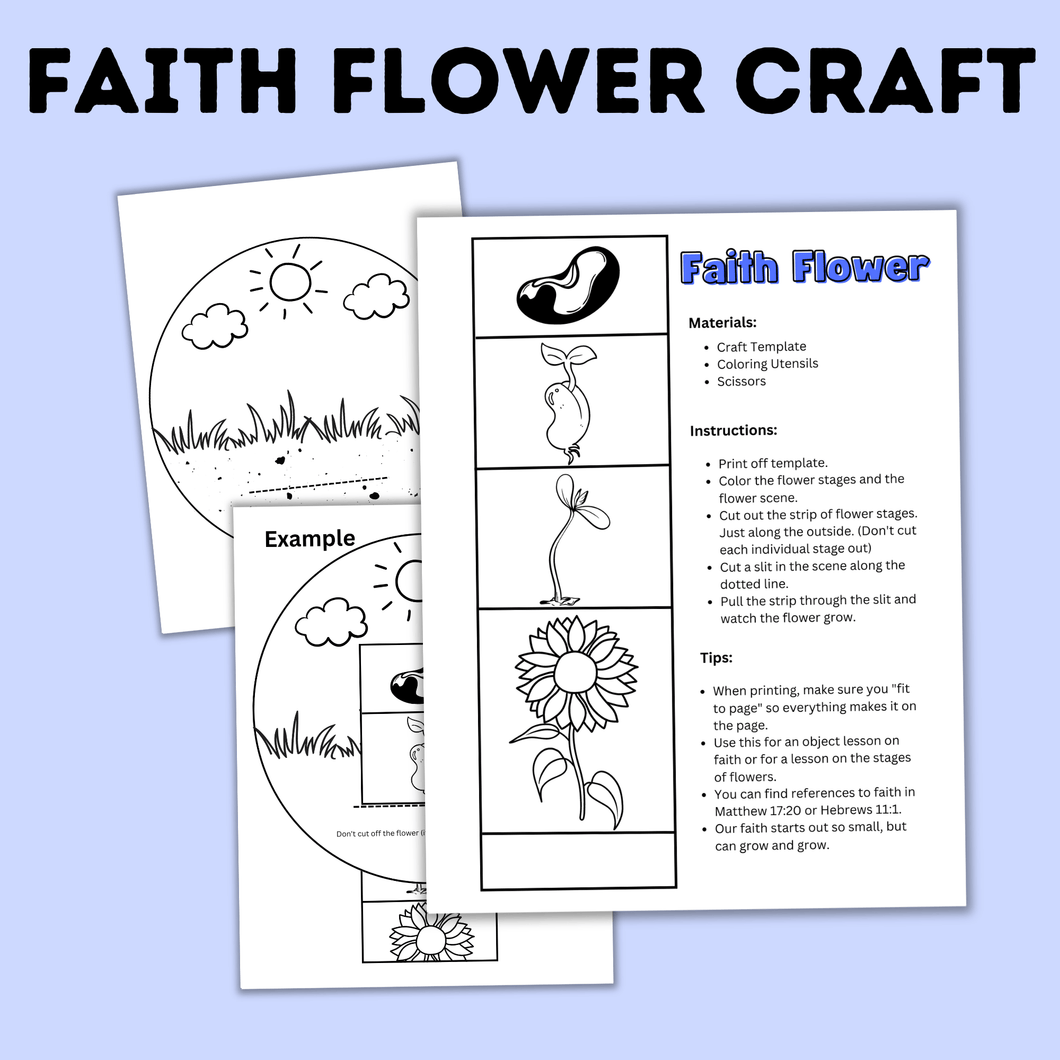 Faith Flower Craft for Kids | Sunday School Craft | Faith Craft