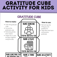 Load image into Gallery viewer, Gratitude Cube for Kids | Gratitude Activity
