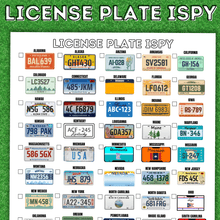 Load image into Gallery viewer, License Plate I Spy Game for Kids | Travel Games
