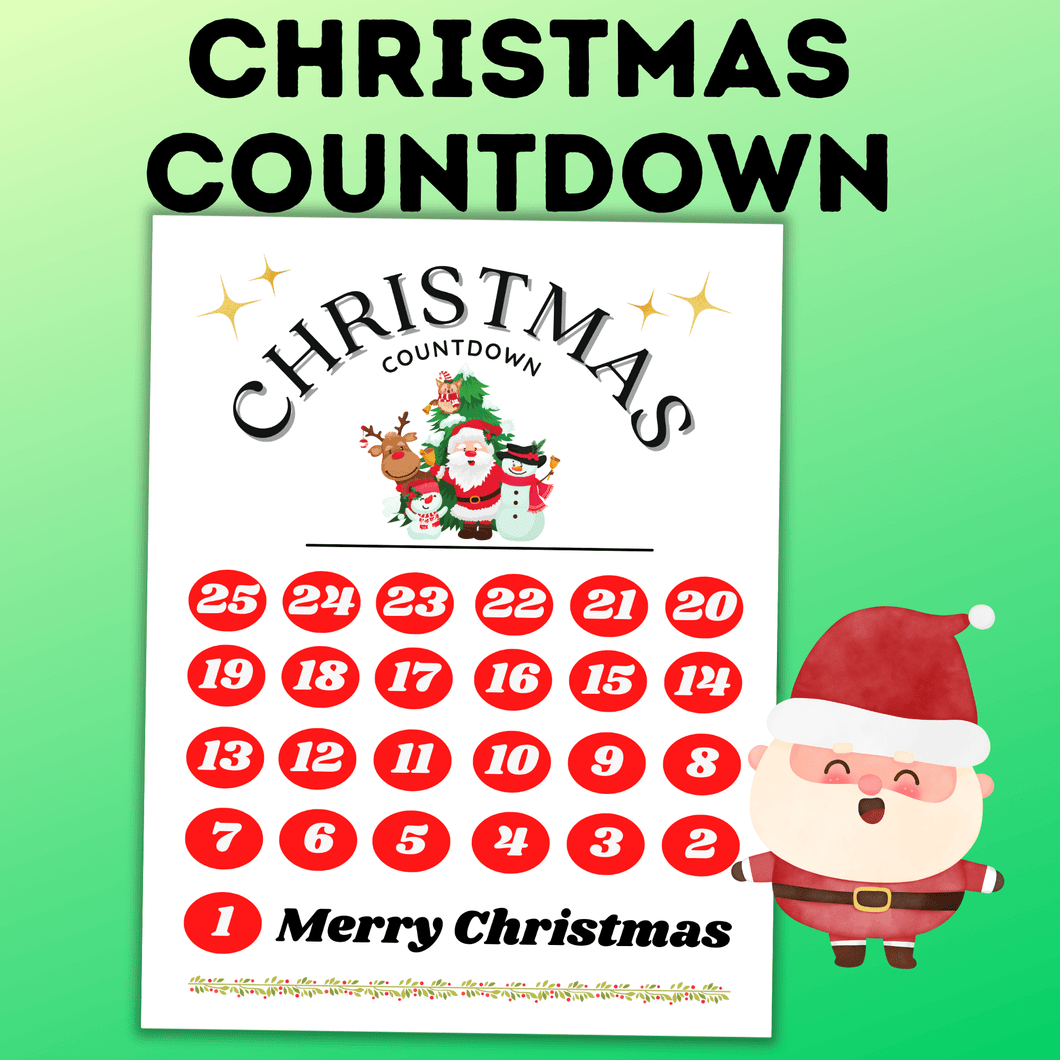 Christmas Countdown Calendar for Kids | Christmas Calendar