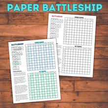 Load image into Gallery viewer, Battleship Paper Game
