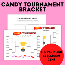 Load image into Gallery viewer, Valentine&#39;s Day Candy Tournament Bracket for Kids | Kids Games
