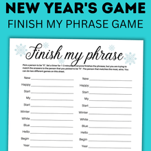 Load image into Gallery viewer, New Year&#39;s Eve Finish my Phrase | New Year&#39;s Eve Game
