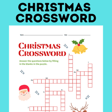 Load image into Gallery viewer, Christmas Crossword | Christmas Games
