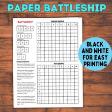 Load image into Gallery viewer, Battleship Paper Game
