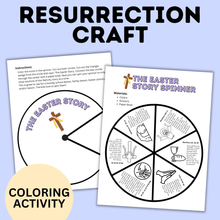 Load image into Gallery viewer, Easter Story Spinner Craft | Easter Craft | Kids Crafts | Toddler Craft
