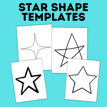 Load image into Gallery viewer, Star Shape Template for Crafts | Star Crafts | Star Shapes
