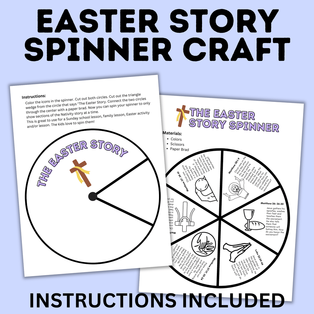 Easter Story Spinner Craft | Easter Craft | Kids Crafts | Toddler Craft