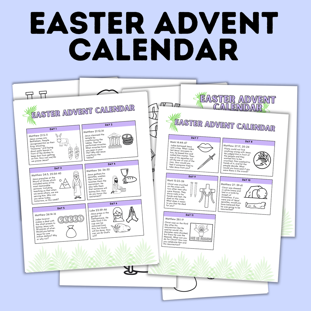 Easter Story Activity | Easter Crafts | Easter Lesson | Easter Advent Calendar