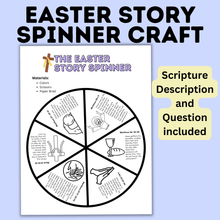 Load image into Gallery viewer, Easter Story Spinner Craft | Easter Craft | Kids Crafts | Toddler Craft
