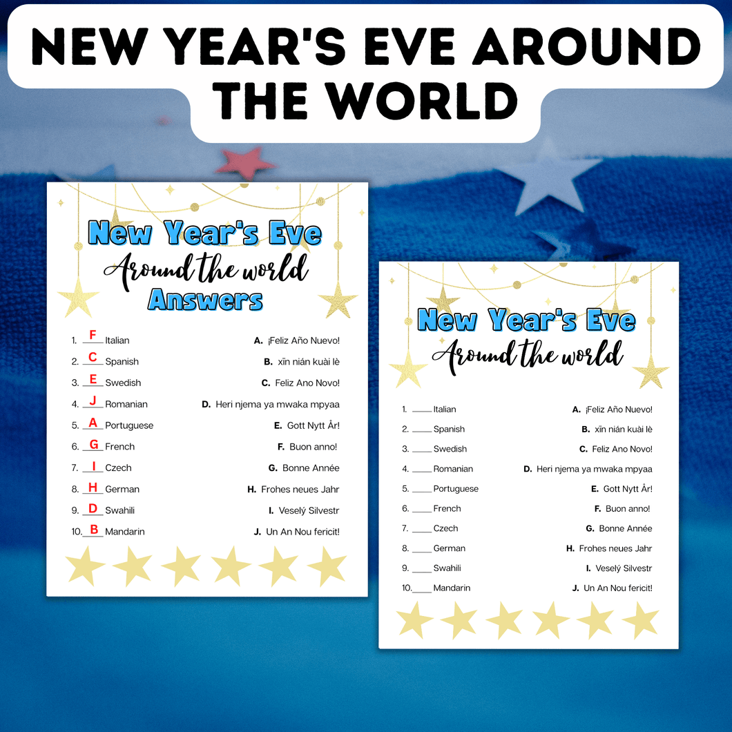 New Year's Eve Around the World for Kids | New Year's Eve Game