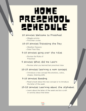 Load image into Gallery viewer, FREE Easy Home Preschool Schedule
