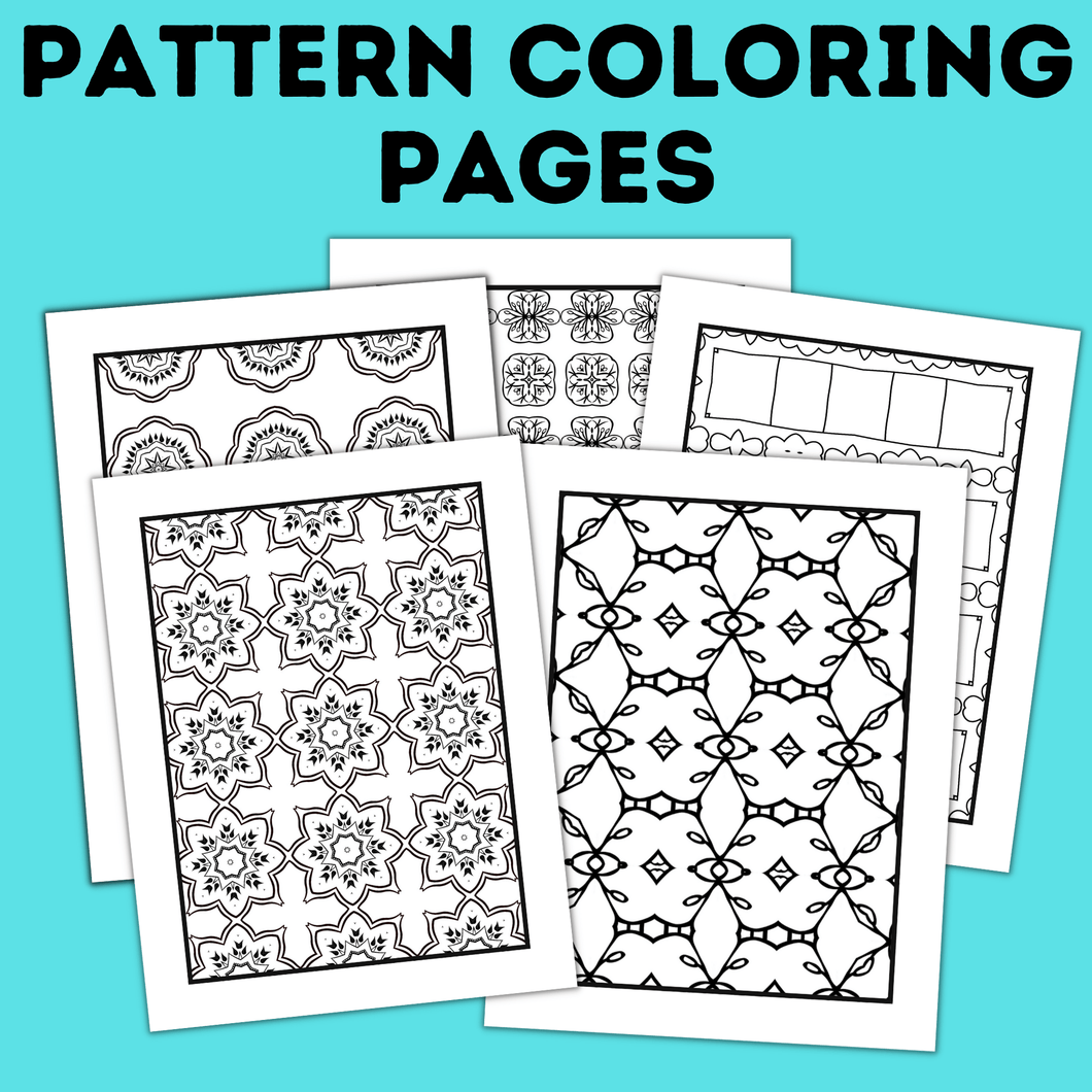 Pattern Coloring Pages | Mandala Coloring Pages | Geometric Coloring Pages
