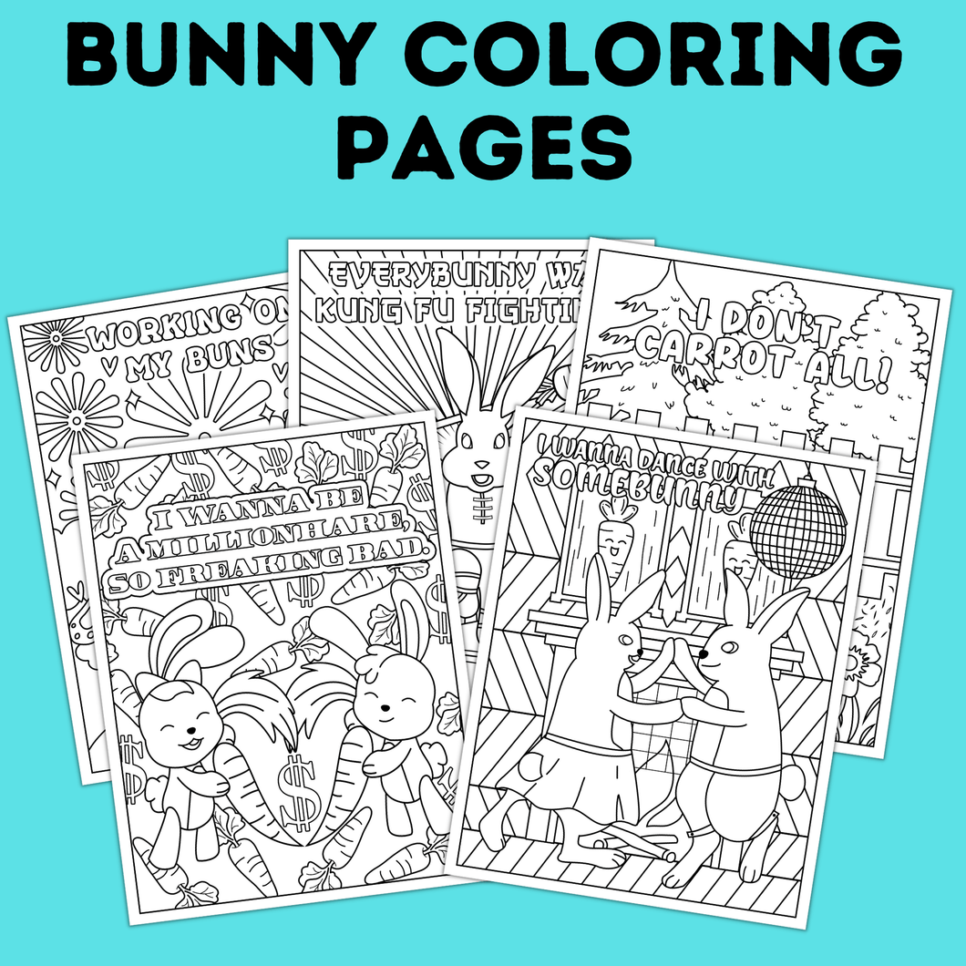Bunny Coloring Page | Coloring Pages for Kids | Animal Coloring Pages | Coloring Book for Kids
