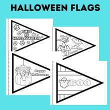 Load image into Gallery viewer, Coloring Halloween Flags for Kids
