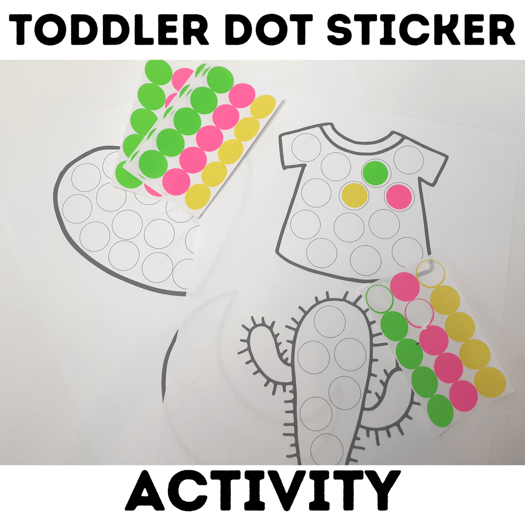 Toddler and Preschooler Dot Sticker Activity Pages