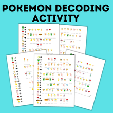 Load image into Gallery viewer, Pokemon Decoding Activity for kids
