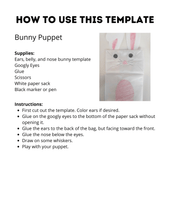 Load image into Gallery viewer, FREE Easter Bunny Puppet Template
