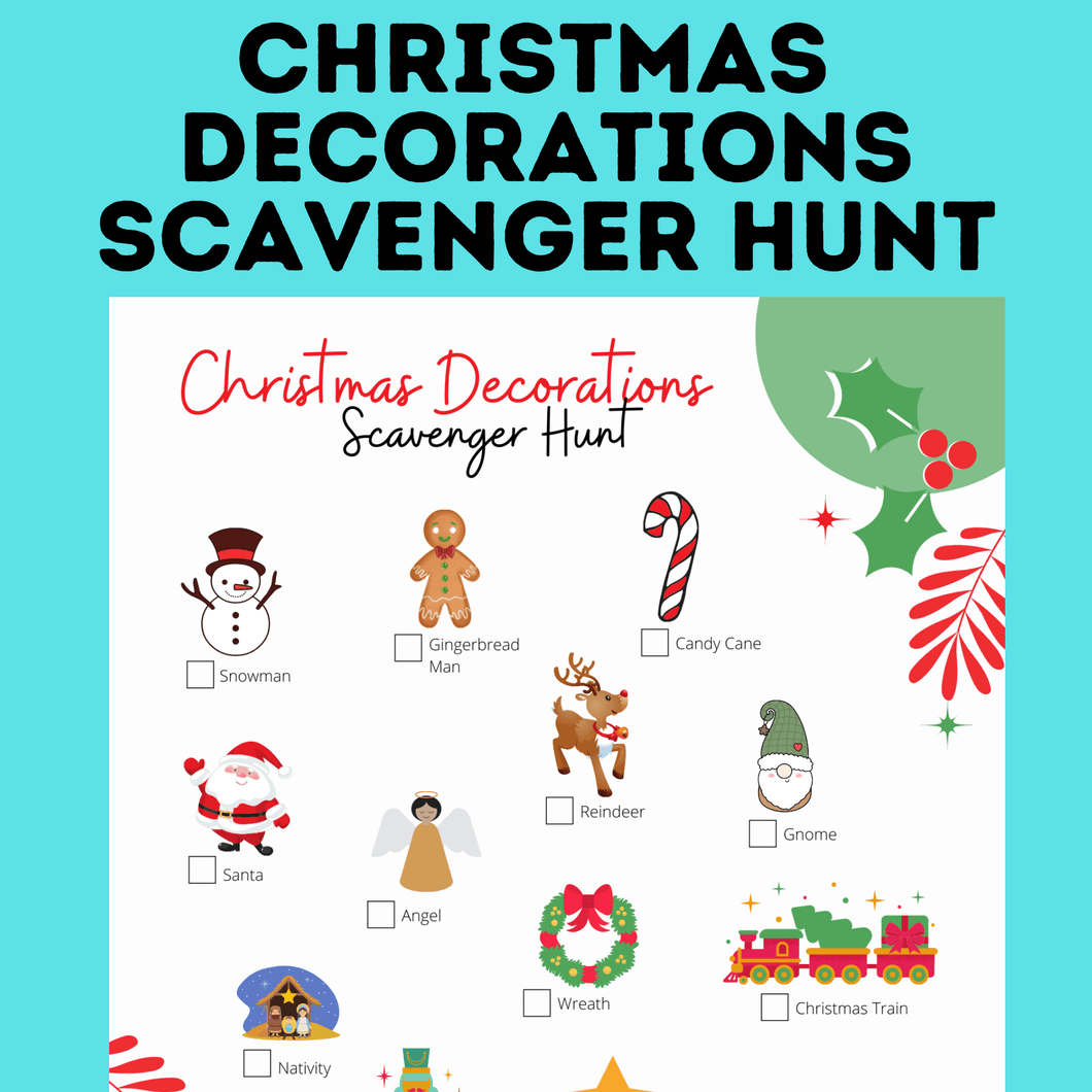 Christmas Decorations Scavenger Hunt