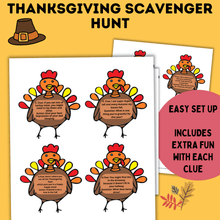 Load image into Gallery viewer, Thanksgiving Turkey Scavenger Hunt for Kids
