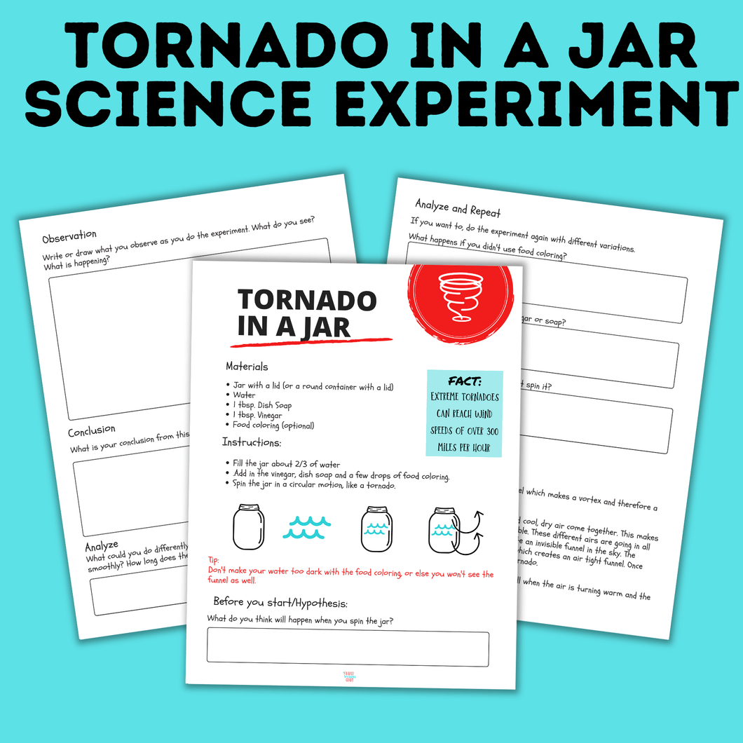 Tornado in a Jar Science Experiment for Kids | Easy Science for Little Kids | STEM Activities | Science for Kids