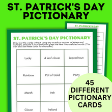 Load image into Gallery viewer, St. Patrick&#39;s Day Pictionary for Kids | Kids Games | Classroom Games
