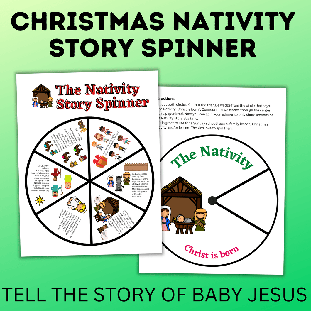 Christmas Nativity Story Spinner for Kids | Christmas Craft