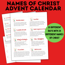 Load image into Gallery viewer, Names of Christ Advent Calendar | Christmas Advent Calendar | Christmas Countdown
