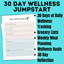 Load image into Gallery viewer, Health Planner | Fitness Tracker | 30 Day Wellness Jump Start Challenge for Moms | Wellness Planner
