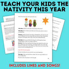 Load image into Gallery viewer, The Nativity Activity Skit and Play for Kids to Act Out
