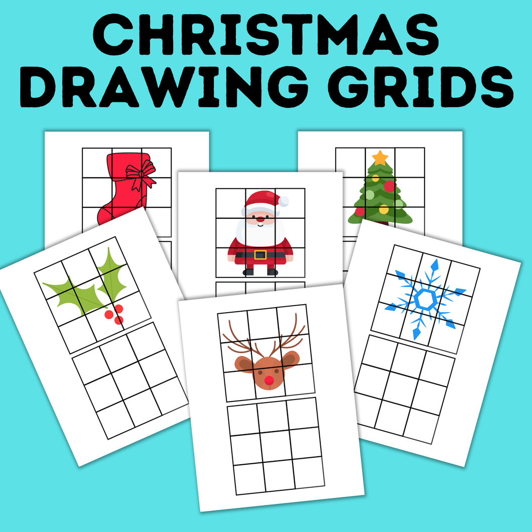 Christmas Learn to Draw with Grids for Kids