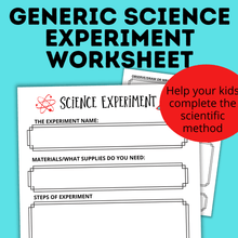 Load image into Gallery viewer, Science Worksheet | Science Experiment Worksheet | STEM Activity | Science for Kids | Science Activities | Scientific Method
