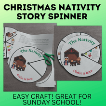 Load image into Gallery viewer, Christmas Nativity Story Spinner for Kids | Christmas Craft
